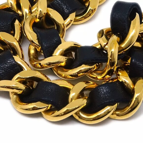 Chanel Medallion Chain Belt Black Small Good - Picture 5 of 5